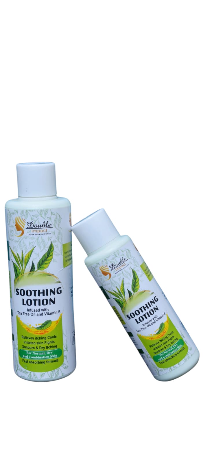 *Double Impact Soothing Lotion Infused with Tea Tree Oil and Vitamin E - For Normal, Dry and Combination Skin*