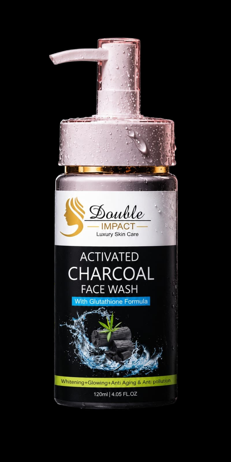 *Double Impact Activated Charcoal Face Wash With Glutathione Formula - 120ml*