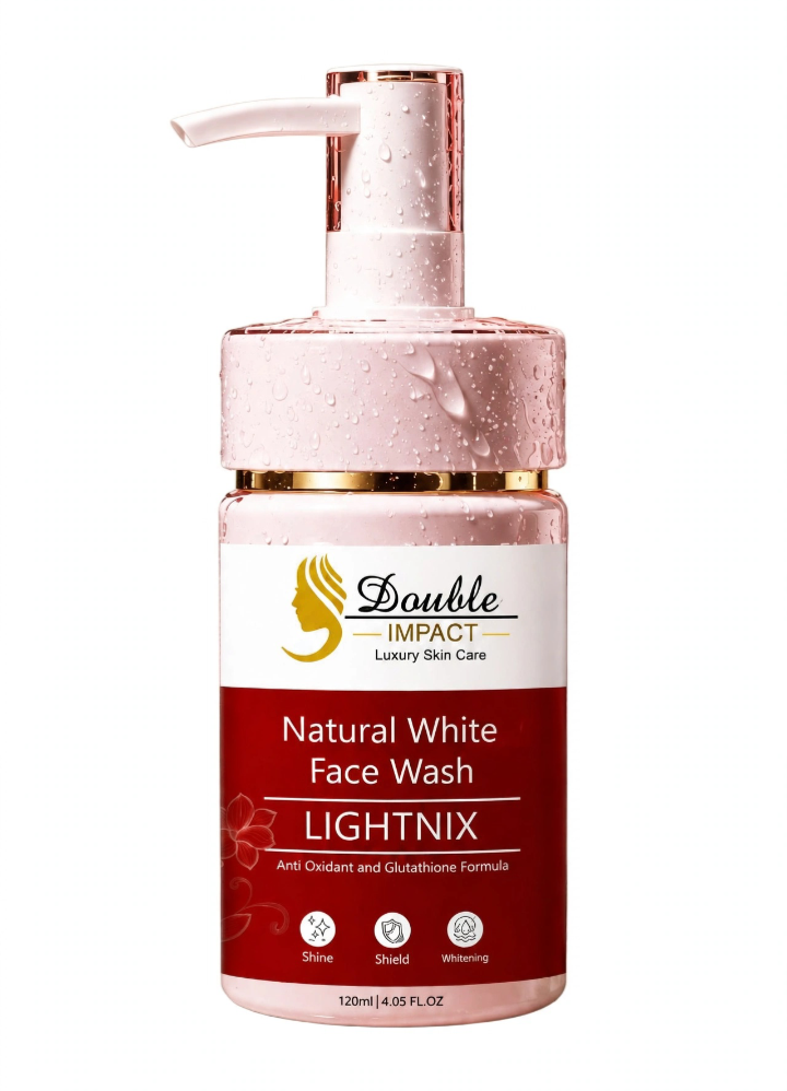 *Double Impact Natural White Face Wash LIGHTNIX - 120ml*